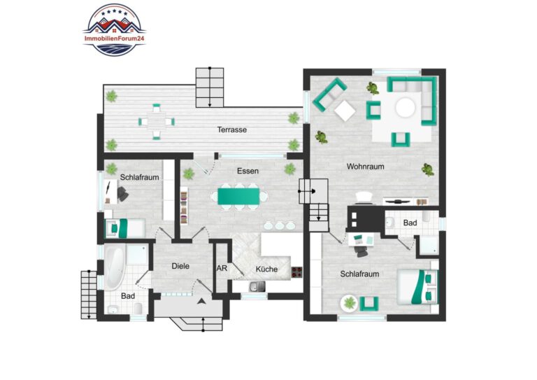 Grundriss Erdgeschoss Umbau-Idee