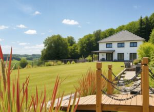 Fernsicht aus dem Garten